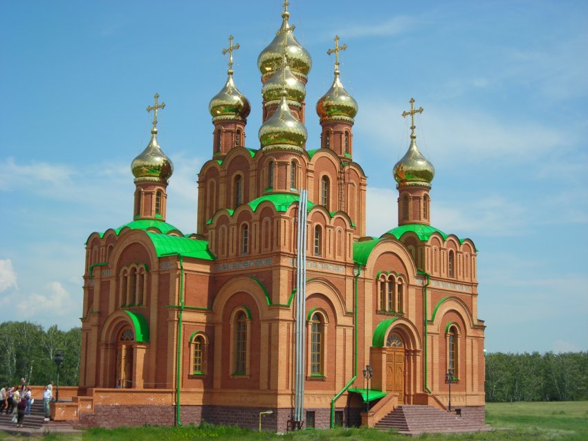 Ачаирский монастырь. Собор Успения Пресвятой Богородицы, Набережный (Омский район, Омская область). фасады