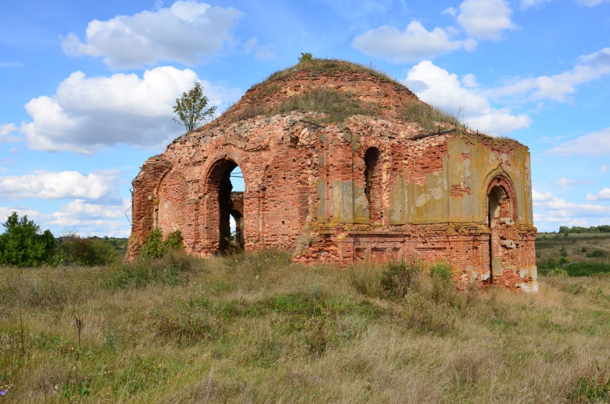 Церковь Покрова Пресвятой Богородицы, Страховка (Покровка) (Корсаковский район, Орловская область). фасады, Вид с юго-запада