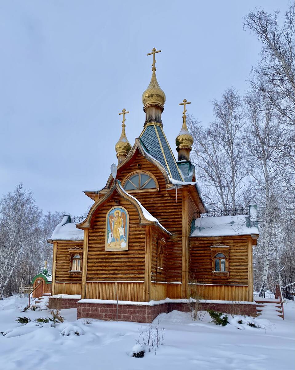 Ачаирский монастырь. Церковь Иоанна Предтечи, Набережный (Омский район, Омская область). фасады, Южный фасад