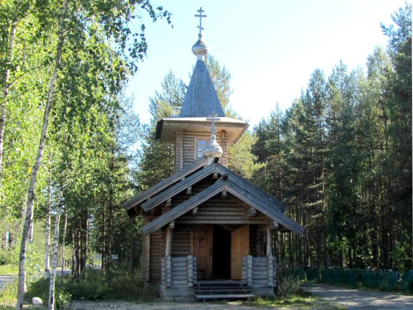 Часовня Успения Пресвятой Богородицы, Медвежьегорск (Медвежьегорский район, Республика Карелия). фасады, северо-западный фасад