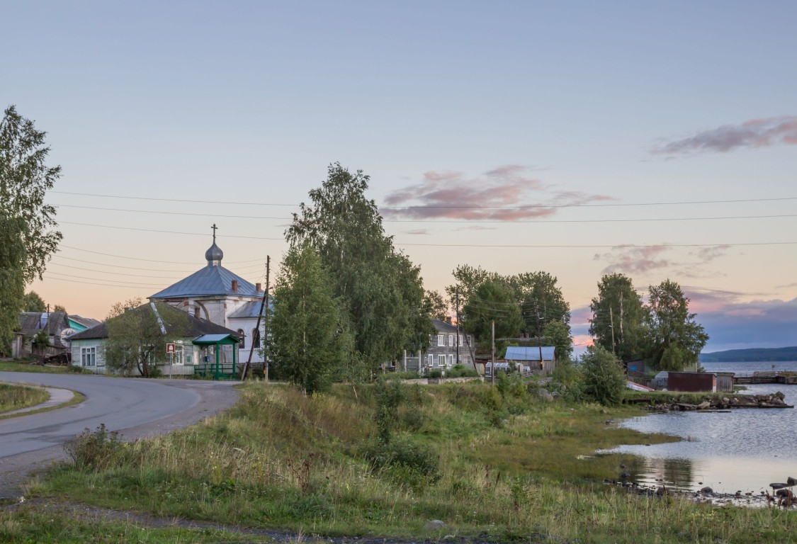 Церковь Алексия, человека Божия, Великая Губа (Медвежьегорский район, Республика Карелия). общий вид в ландшафте, Вид с севера