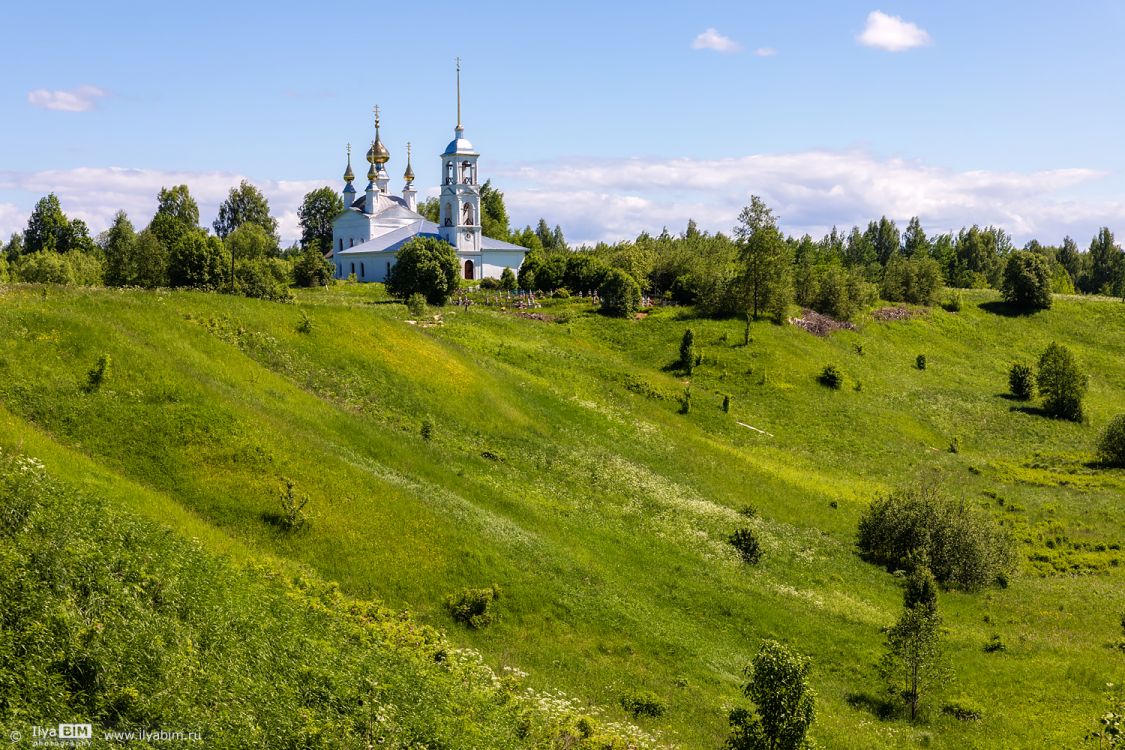 Церковь Михаила Архангела, Семёновское (Брейтовский район, Ярославская область). общий вид в ландшафте
