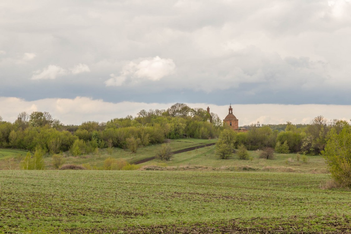 Александровка. Церковь Николая Чудотворца. общий вид в ландшафте, Вид с юга от села Васильевка