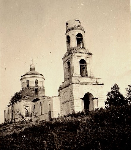 Церковь Покрова Пресвятой Богородицы (старая), Кощино (Смоленский район, Смоленская область). архивная фотография, немецкое фото