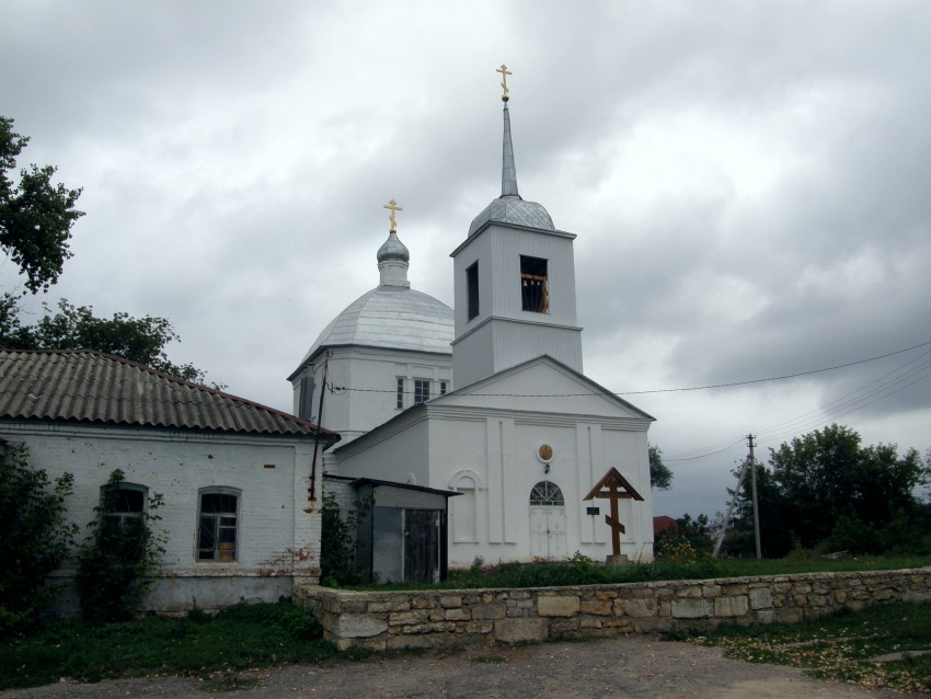 Рогожино. Церковь Михаила Архангела. общий вид в ландшафте