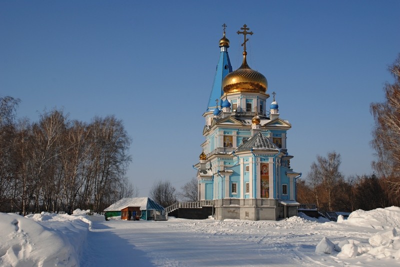 Краснообск. Церковь Казанской иконы Божией Матери. фасады, Вид с восточной стороны..