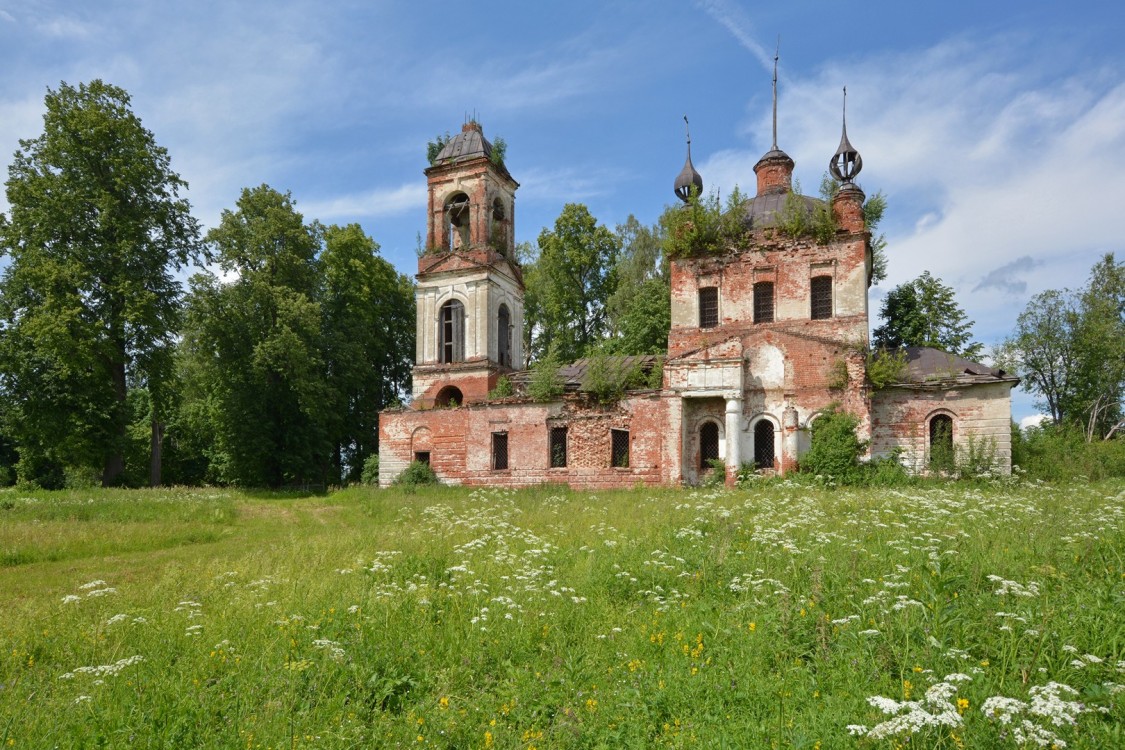 Церковь Воскресения Христова, Закедье (Борисоглебский район, Ярославская область). фасады, Вид с юго-востока