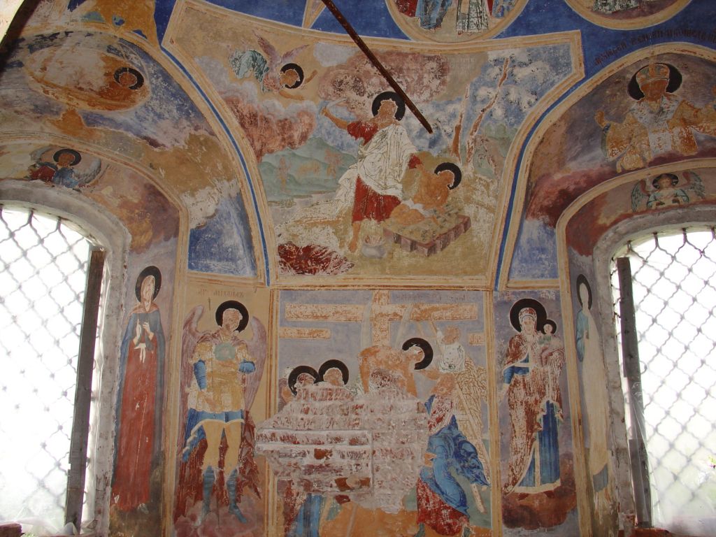 Церковь Положения Пояса Пресвятой Богородицы, Семёновское (Борисоглебский район, Ярославская область). интерьер и убранство