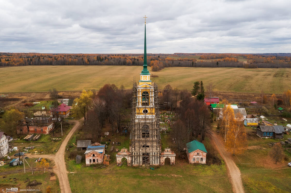 Веска. Церковь Николая Чудотворца. документальные фотографии