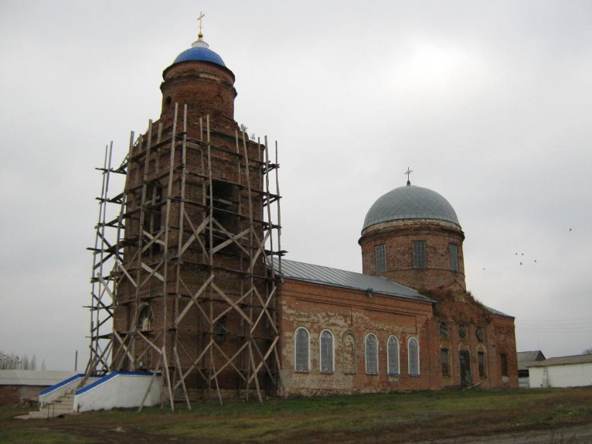 Ольховка. Церковь Покрова Пресвятой Богородицы. общий вид в ландшафте