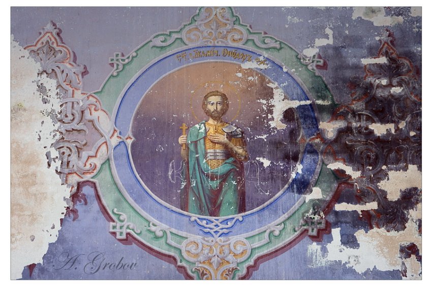 Церковь Воскресения Христова, Закедье (Борисоглебский район, Ярославская область). интерьер и убранство, фреска храма во имя Воскресения Христова