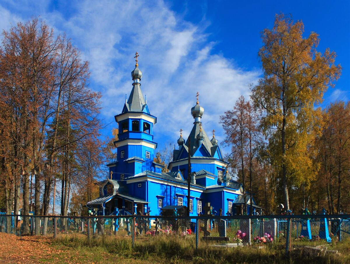 Церковь Владимирской иконы Божией Матери, Светлое (Семёновский ГО, Нижегородская область). фасады, Вид с юго-запада