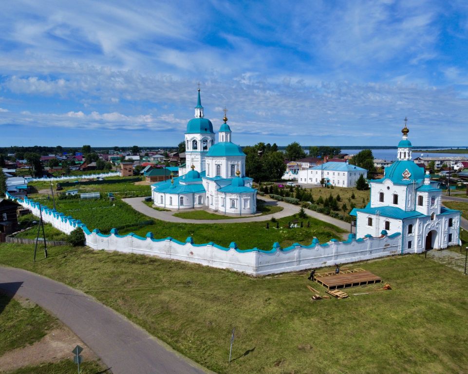 Енисейск. Спасо-Преображенский монастырь. фасады, С высоты вид с ЮВ