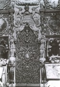 Спасо-Преображенский монастырь. Собор Преображения Господня, Центральная часть иконостаса Спасского собора в Енисейске, фото 1920 г. Енисейский краеведческий музей, оф. 1922 г. Источник: http://naov.ru<br>, Енисейск, Енисейск, город, Красноярский край