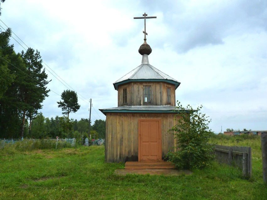 Храм-часовня Серафима Саровского, Дудовка (Казачинский район, Красноярский край). общий вид в ландшафте