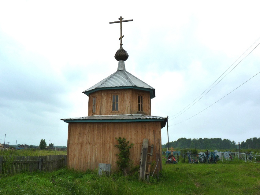 Храм-часовня Серафима Саровского, Дудовка (Казачинский район, Красноярский край). общий вид в ландшафте