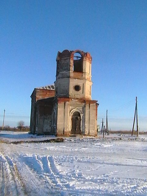 Чистое. Церковь Димитрия Солунского. общий вид в ландшафте