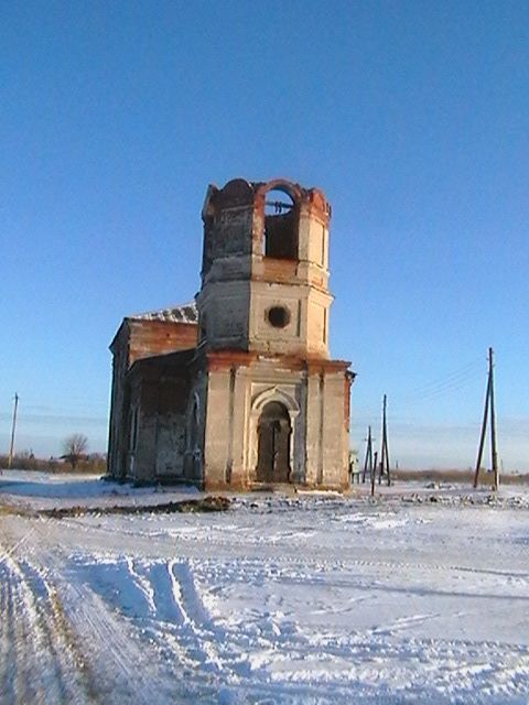 Церковь Димитрия Солунского, Чистое (Щучанский район, Курганская область). общий вид в ландшафте