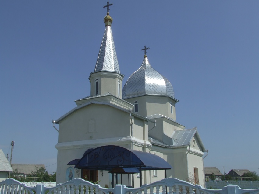 Церковь Рождества Пресвятой Богородицы, Новоалексеевка (Днестровский район, Украина, Черновицкая область). общий вид в ландшафте