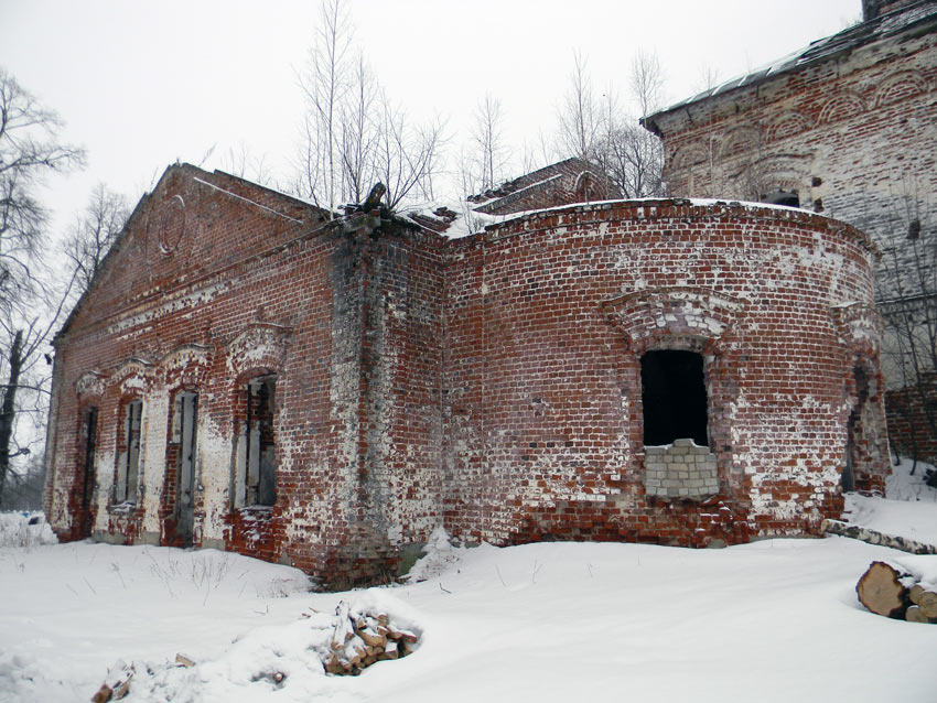 Церковь Владимирской иконы Божией Матери, Польки (Савинский район, Ивановская область). фасады, Теплый придел Николая Чудотворца