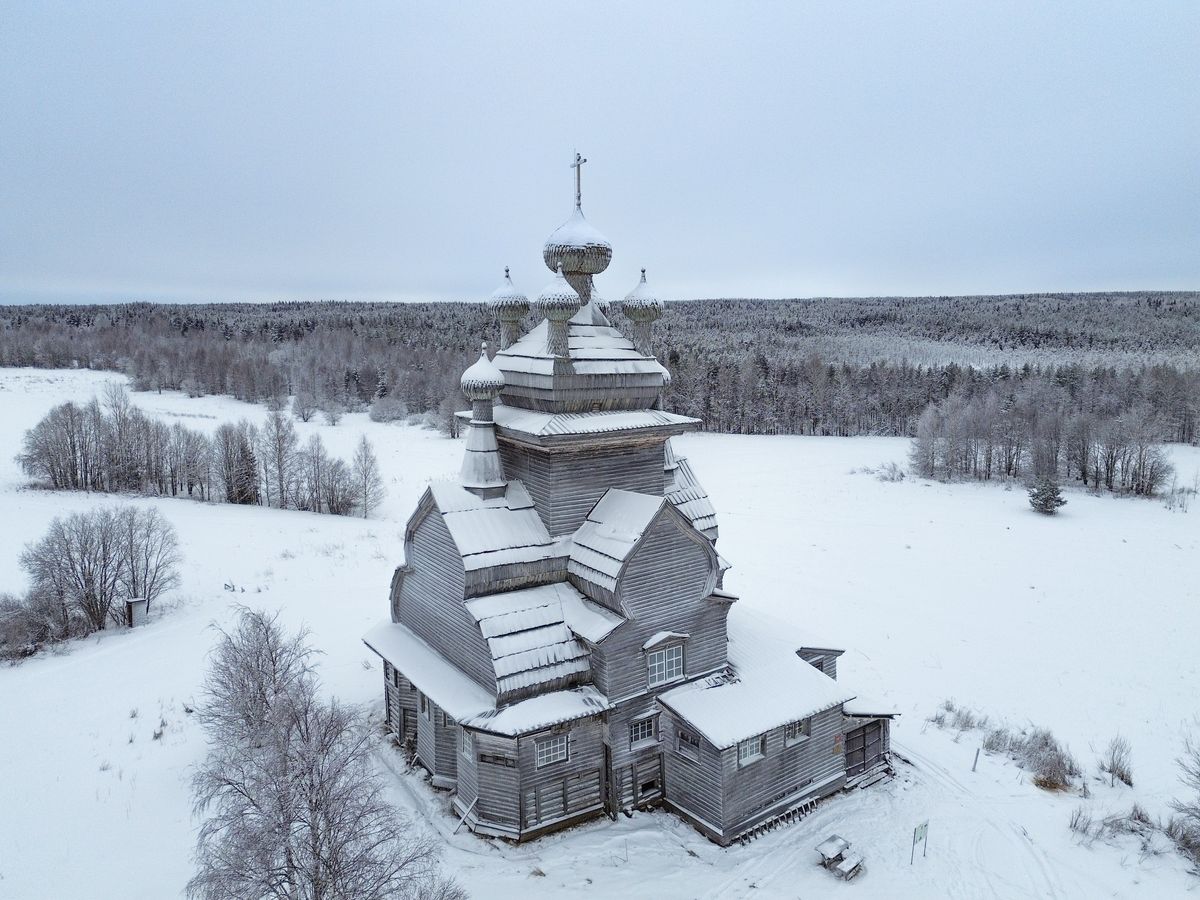 фасады. Церковь Владимирской иконы Божией Матери, Медведевская (Жеребцова Гора, Подпорожье) (Онежский район, Архангельская область)