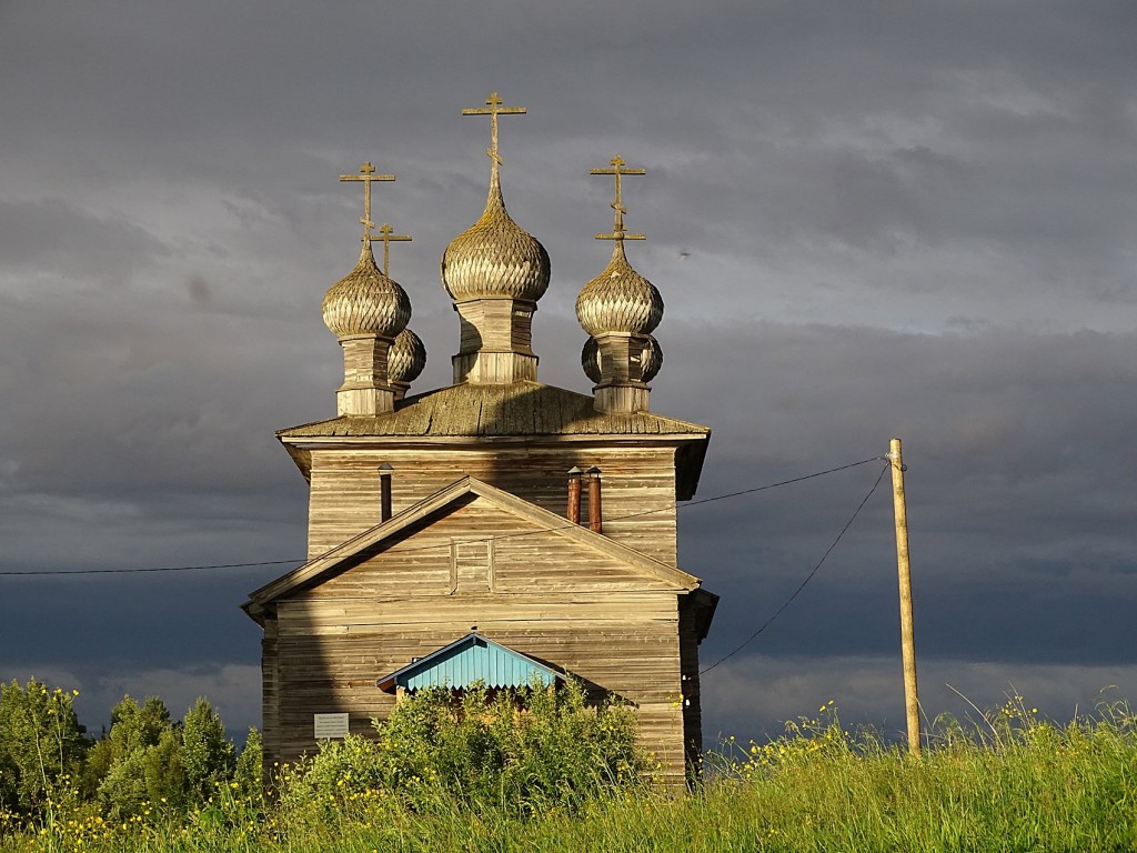 Абрамовская (Ниж.Малошуйка, Вачевская). Церковь Сретения Господня. фасады