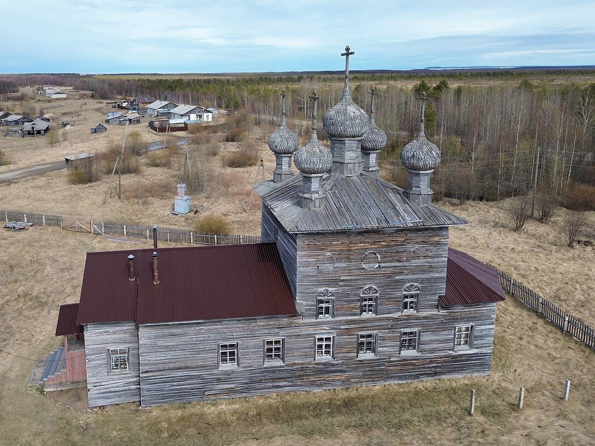 фасады. Церковь Сретения Господня, Абрамовская (Малошуйка) (Онежский район, Архангельская область)
