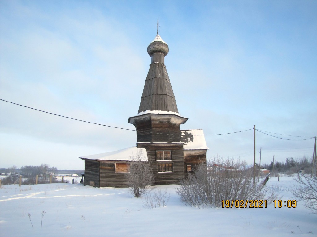 Церковь Николая Чудотворца, Абрамовская (Малошуйка) (Онежский район, Архангельская область). фасады, Церковь Николая Чудотворца.