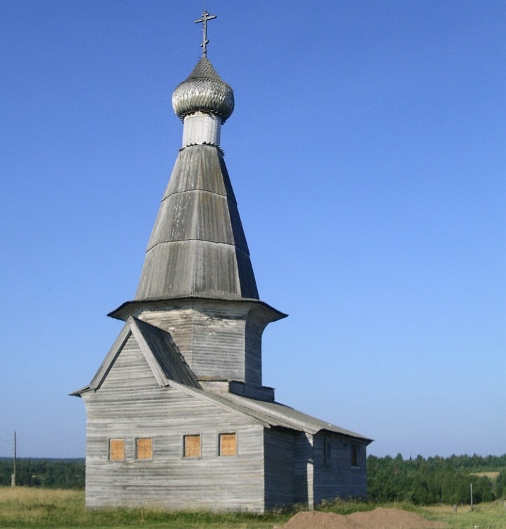 Абрамовская (Ниж.Малошуйка, Вачевская). Церковь Николая Чудотворца. фасады, вид с востока