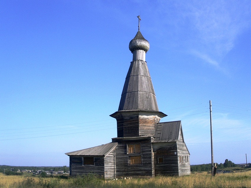 Абрамовская (Ниж.Малошуйка, Вачевская). Церковь Николая Чудотворца. фасады, вид с юга