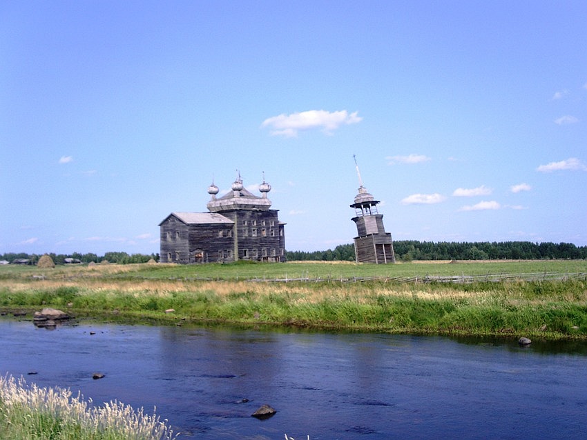 Церковь Преображения Господня, Нименьга (Онежский район, Архангельская область). общий вид в ландшафте