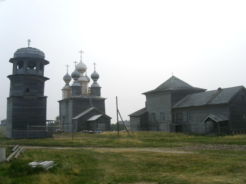 Храмовый комплекс Ворзогорского погоста, Кондратьевское (Ворзогоры) (Онежский район, Архангельская область). фасады, вид с северо-запада