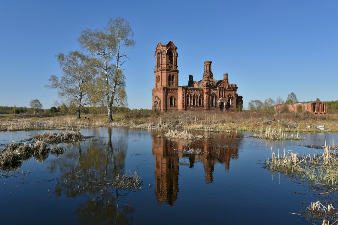 Церковь Рождества Христова, Семёновка (Муромский район и г. Муром, Владимирская область). общий вид в ландшафте, Общий вид с юго-запада