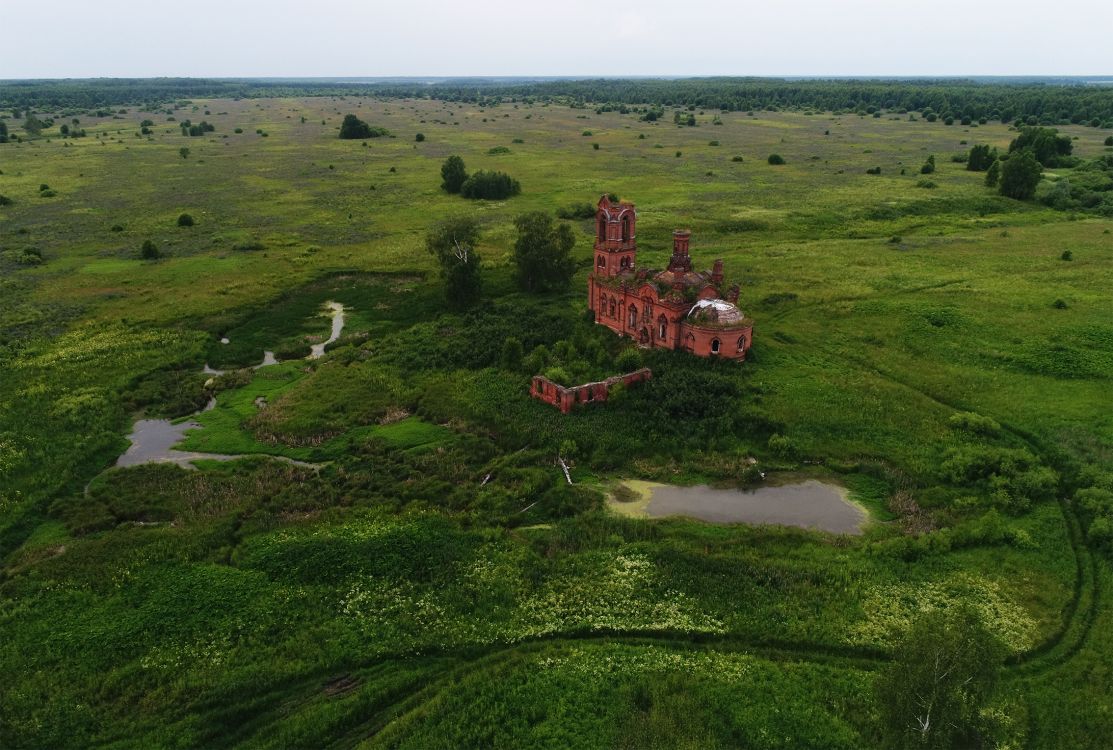 Церковь Рождества Христова, Семёновка (Муромский район и г. Муром, Владимирская область). общий вид в ландшафте