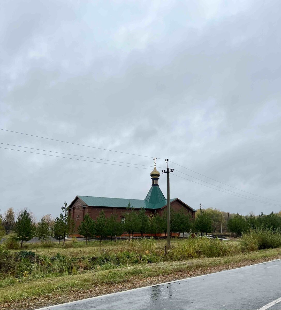 Церковь Покрова Пресвятой Богородицы, Сергеевка (Большеболдинский район, Нижегородская область). общий вид в ландшафте