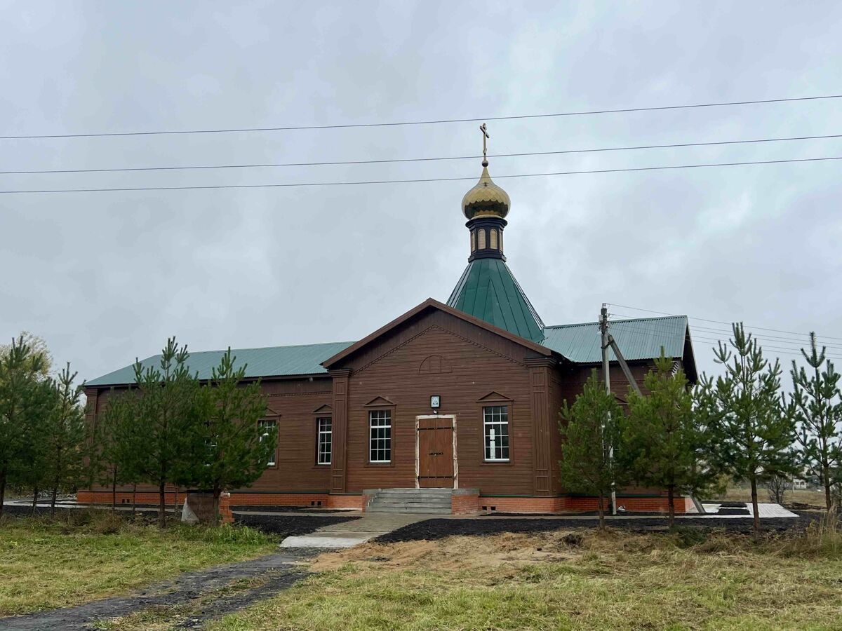 Церковь Покрова Пресвятой Богородицы, Сергеевка (Большеболдинский район, Нижегородская область). общий вид в ландшафте