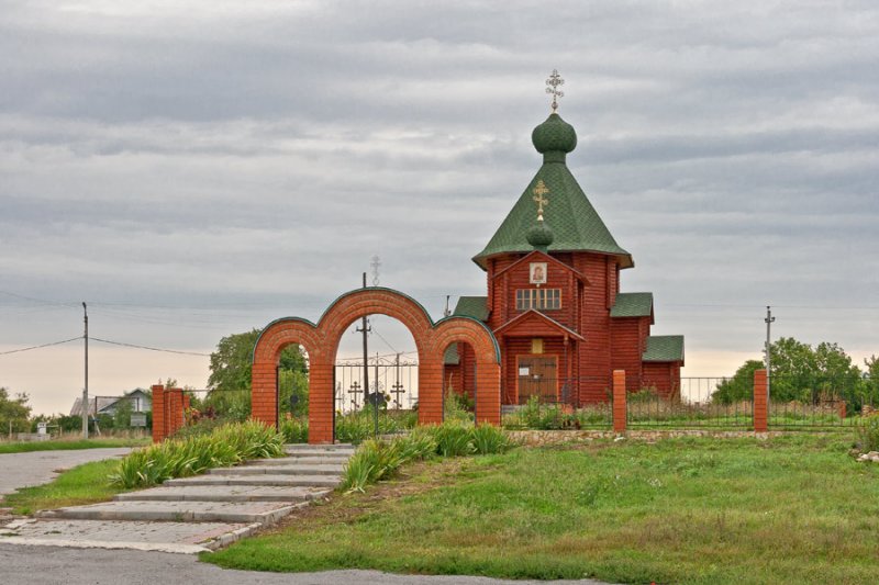 Тележенка. Церковь Казанской иконы Божией Матери. общий вид в ландшафте