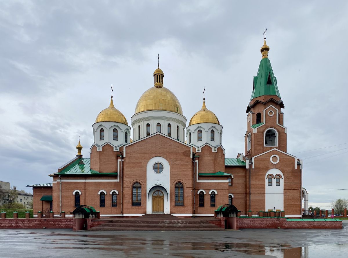 Северный фасад, фасады. Кафедральный собор Андрея Первозванного, Усть-Каменогорск (Восточно-Казахстанская область, Казахстан)