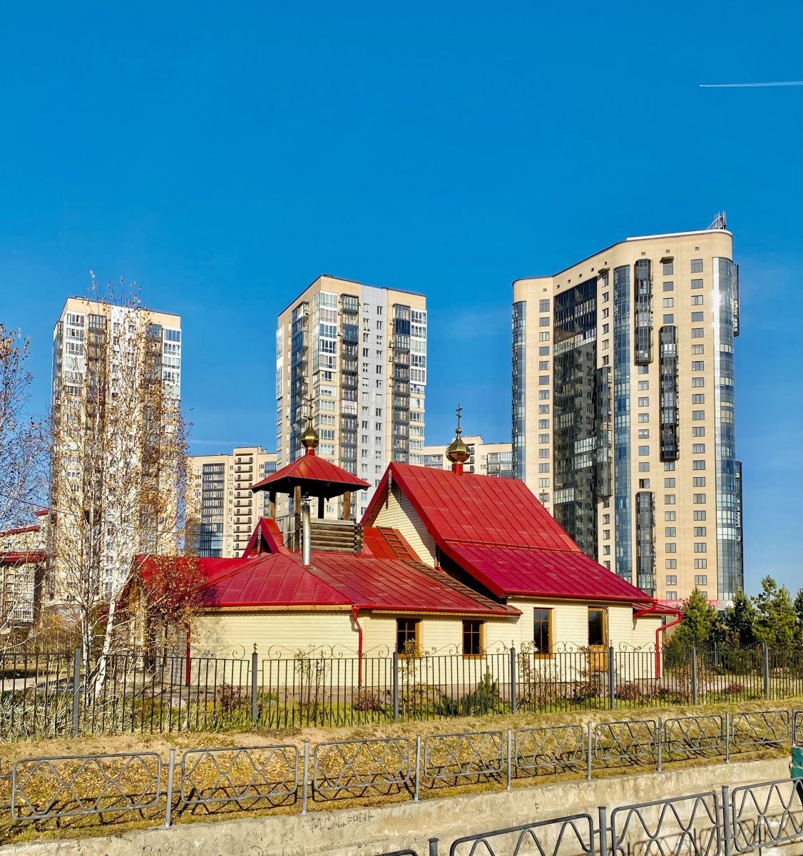 Церковь Александра Невского, Красноярск (Красноярск, город, Красноярский край). фасады, Вид с ЮЗ