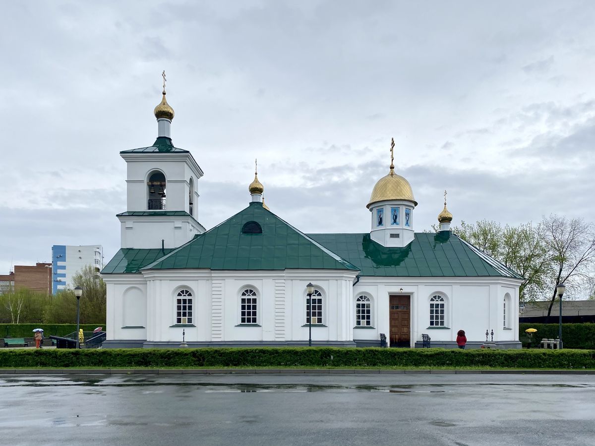 Вид с юга, фасады. Усть-Каменогорский Троицкий монастырь. Церковь Троицы Живоначальной, Усть-Каменогорск (Восточно-Казахстанская область, Казахстан)