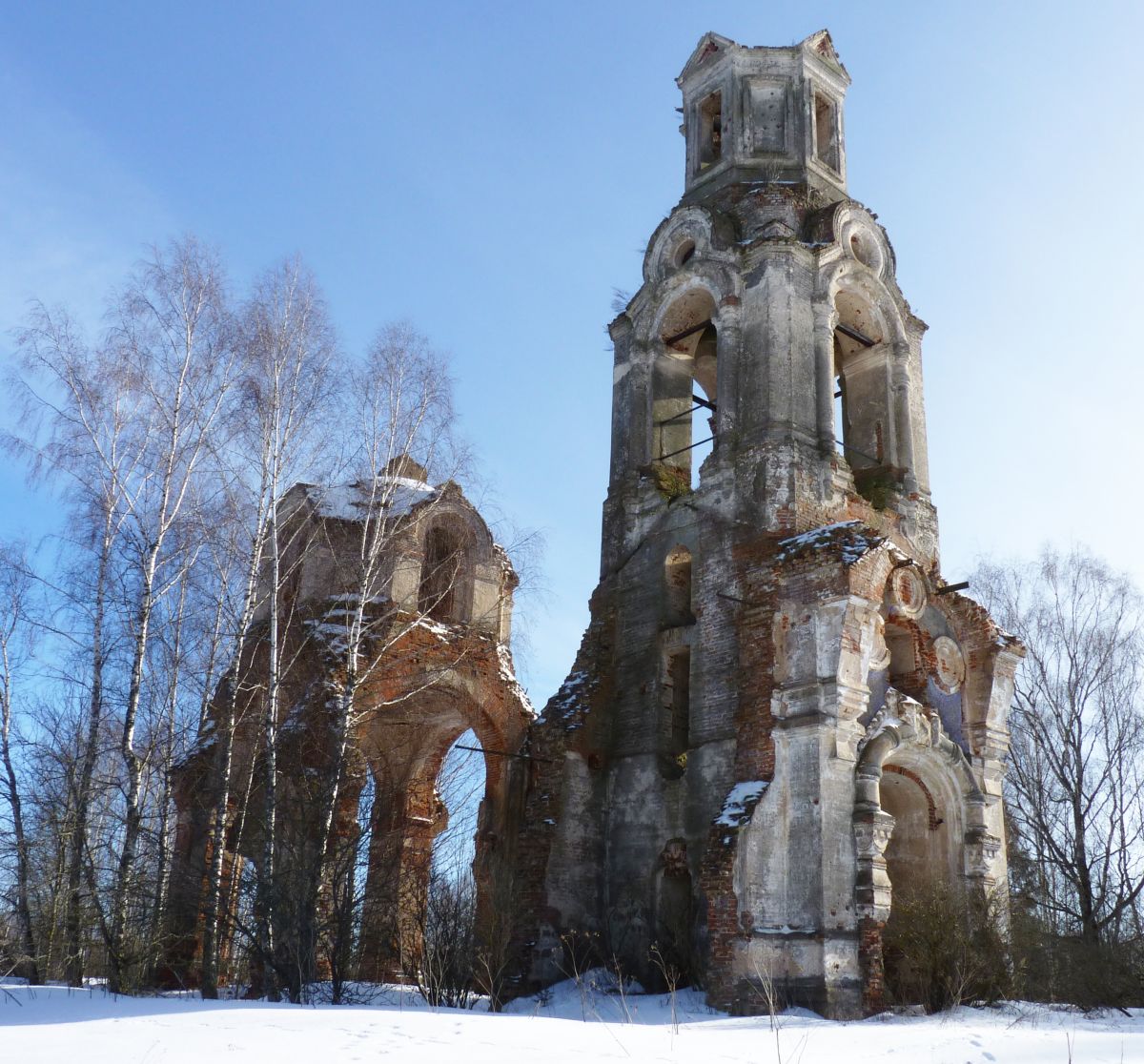 Церковь Преображения Господня, Каблуково (Монастырщинский район, Смоленская область). фасады