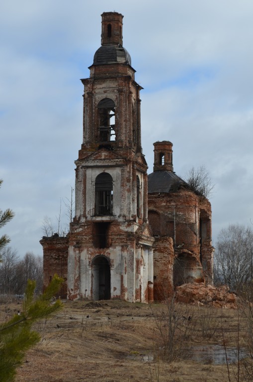 Подвигалиха. Церковь Спаса Преображения. фасады, Вид с запада