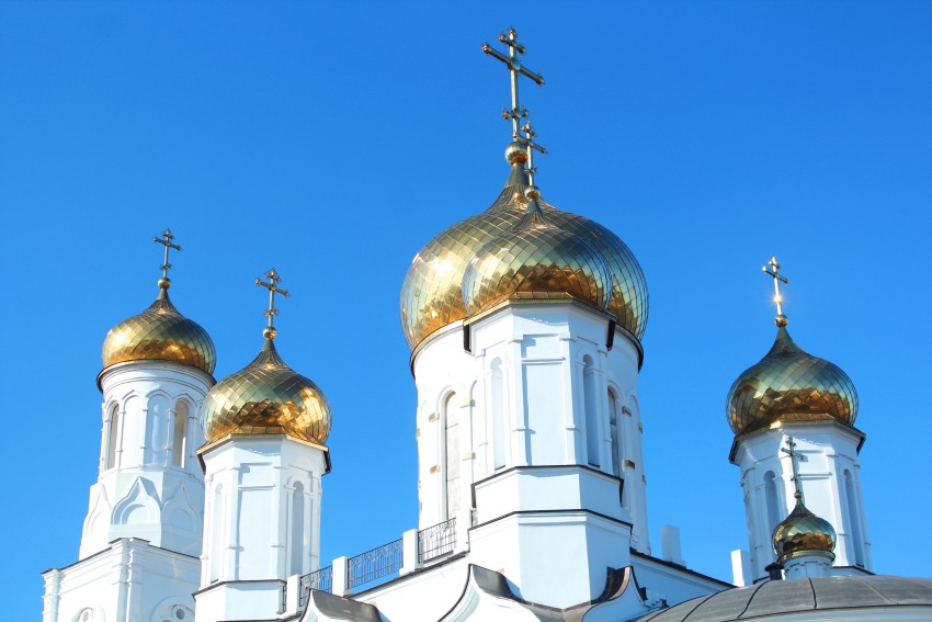 Церковь Богоявления Господня, Козельск (Козельский район, Калужская область). архитектурные детали, Главы храма