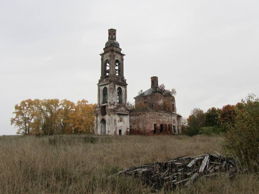 Подвигалиха. Церковь Спаса Преображения. фасады, вид с юга