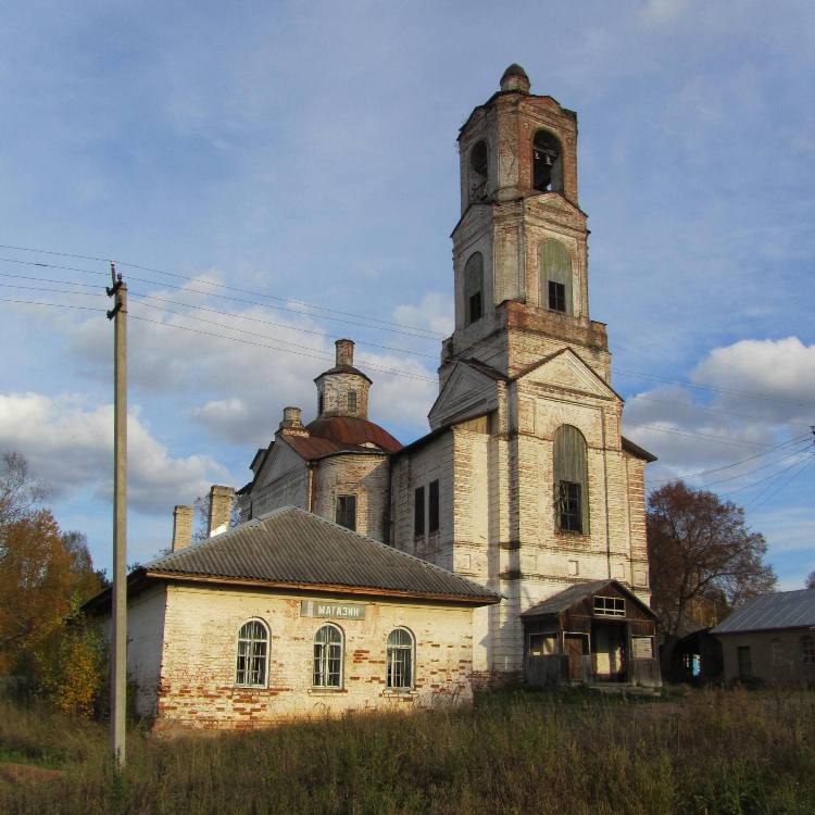 Церковь Илии Пророка, Кобыльск (Кичменгско-Городецкий район, Вологодская область). фасады, вид с северо-запада
