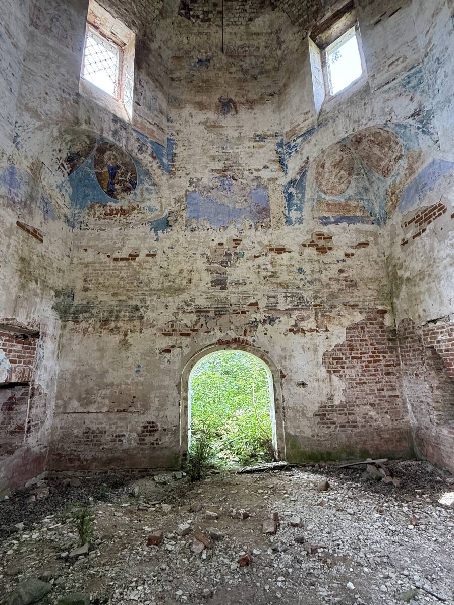 Церковь Николая Чудотворца, Палагино (б.Грудево) (Судиславский район, Костромская область). интерьер и убранство, Западная стена основного объема