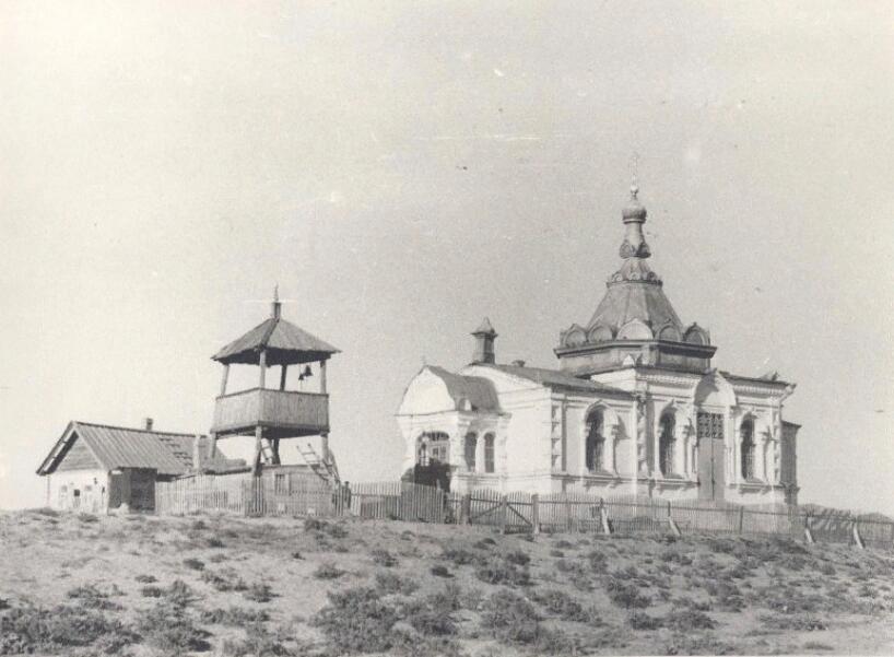 Церковь Александра Невского, Разино (Володарский район, Астраханская область). архивная фотография, Фото В.А. Филипченко 1966 г. из собрания Астраханского историко-архитектурного музея-заповедника