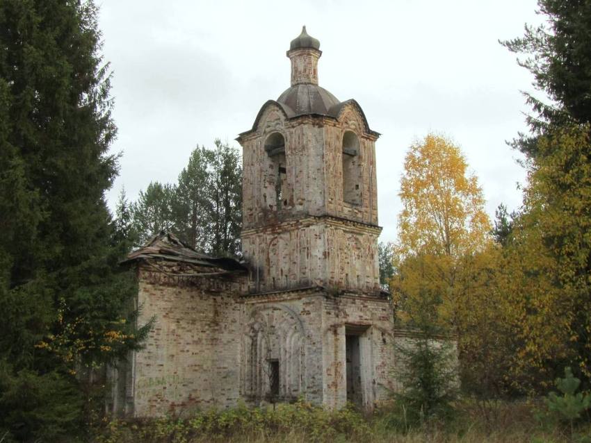Церковь Николая Чудотворца на Нимянде, Нимендский (Нимяндский) погост (Котласский район и г. Котлас, Архангельская область). фасады, колокольня, вид с северо-запада