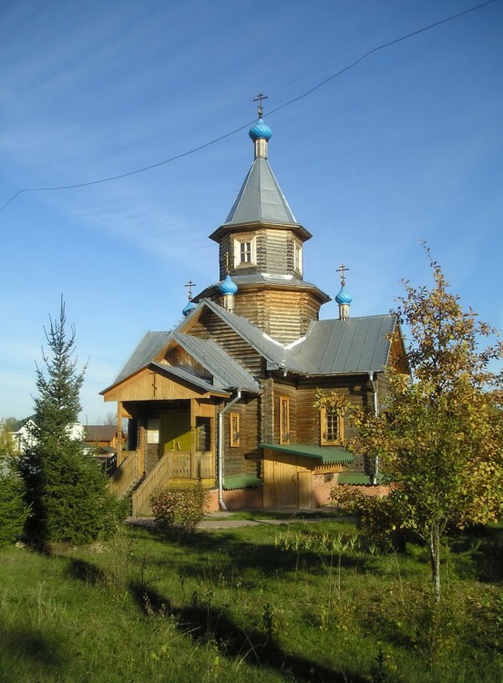 Пушкино. Церковь Владимирской иконы Божией матери. общий вид в ландшафте