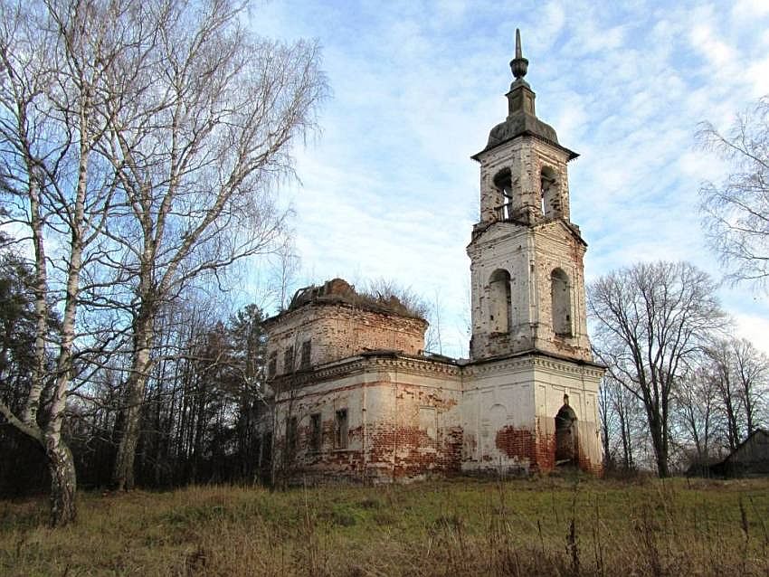 Церковь Космы и Дамиана, Козьмодемьян (Островский район, Костромская область). фасады, вид с северо-запада
